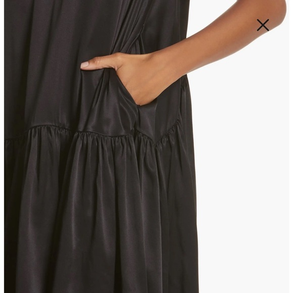 Cecilie Bahnsen Annabella Black Silk Dress size 4 - Picture 4 of 11